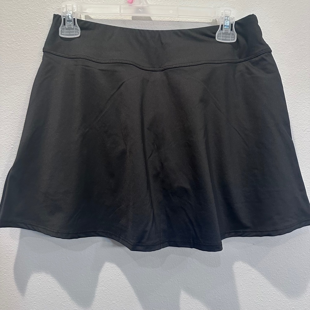 NWT ELEVEN BY VENUS WILLIAMS Black‎ Flutter Skirt Tennis Athleisure Skort Size M - Picture 2 of 9